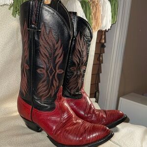 Tony Lama red snake skin… VINTAGE!